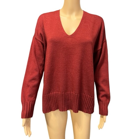 Eileen Fisher Boxy Tight Knit Italian Yarn 100% Extra Fine Merino Wool S… - Picture 1 of 6